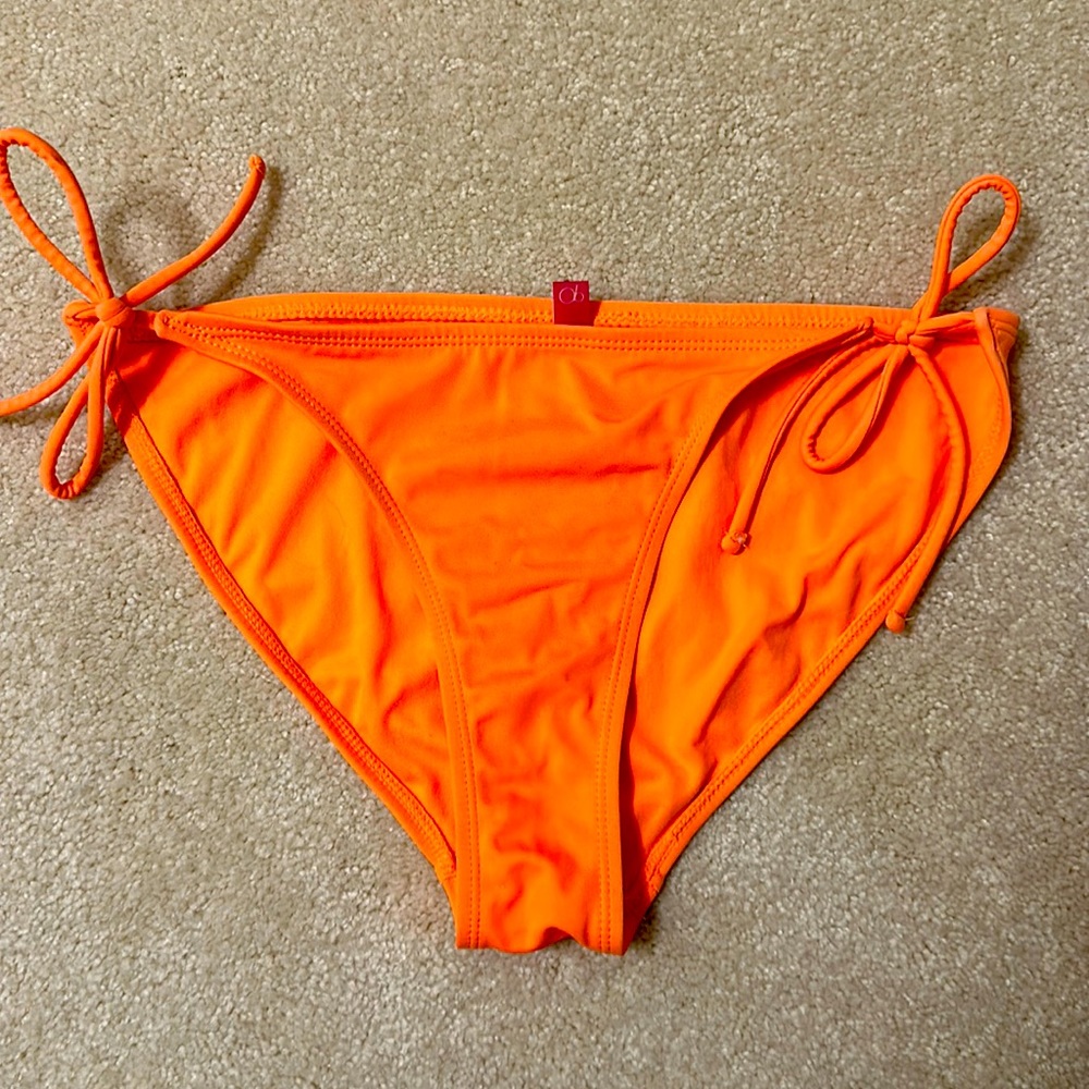 Op orange bikini bottom size L adjustable side ties